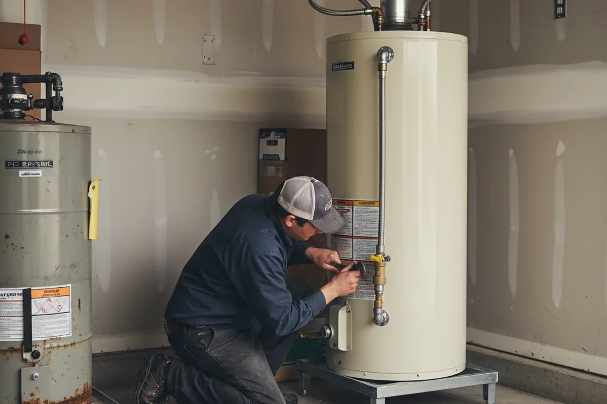 Water heater and shutoff valve replacement in Goldsboro